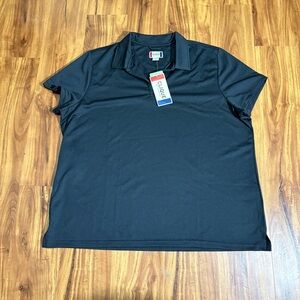 Clique Polo Top Womens Black Golf Short Sleeve Shirt Casual XXXL